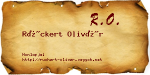 Rückert Olivér névjegykártya