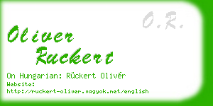 oliver ruckert business card