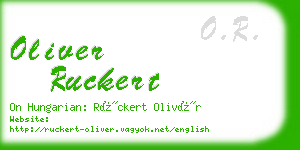 oliver ruckert business card